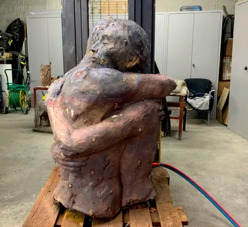 Scultura in bronzo senza rittocare